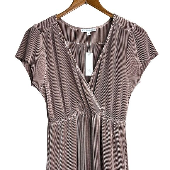 Baltic Born Athena Pleated Maxi Dress Womens Small Blush Rose Pink Gown Formal - Picture 3 of 11